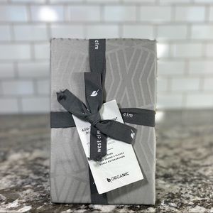 WEST Elm Organic Diamond Stripe Sateen King Sham